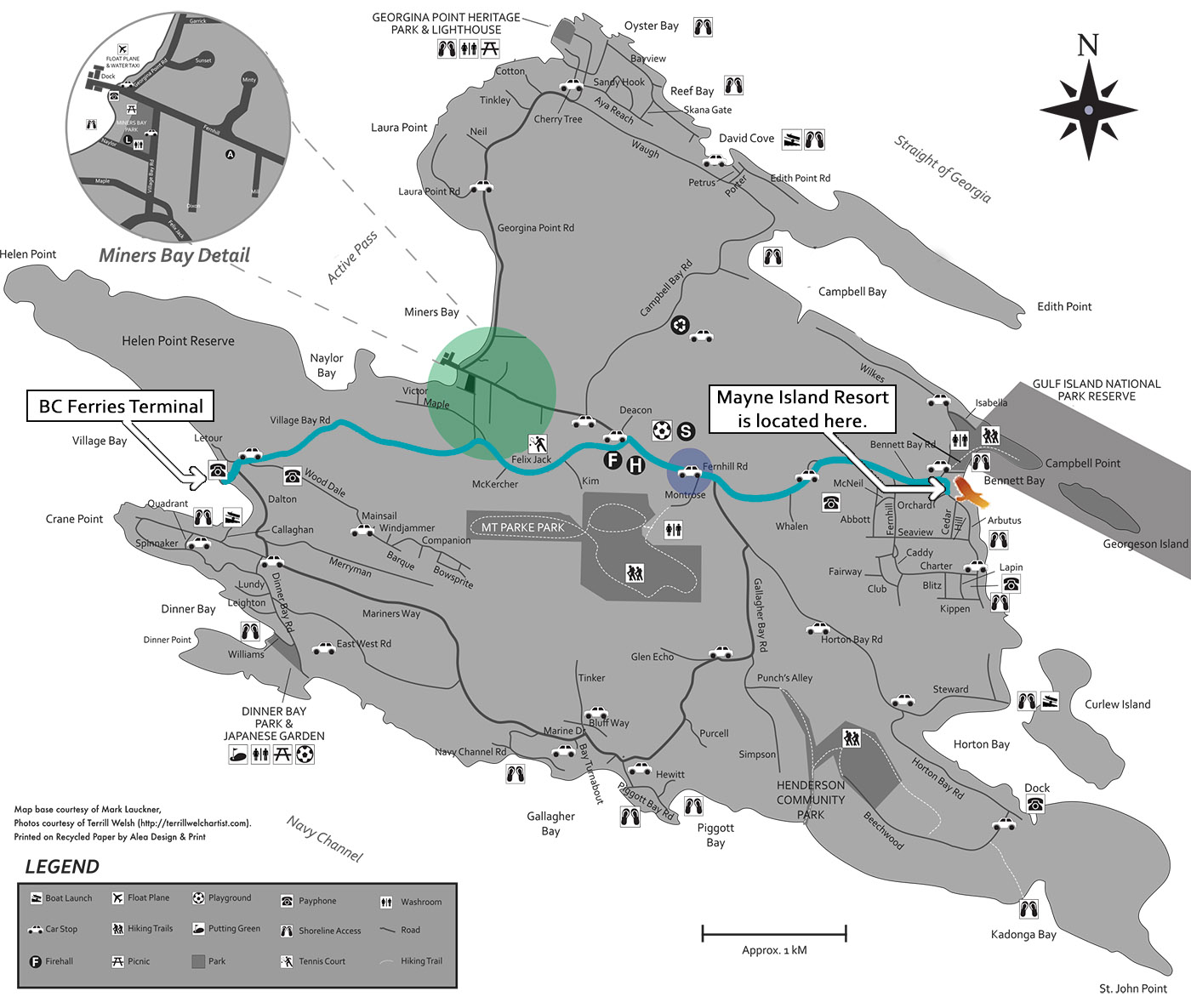 Mayne Island Map